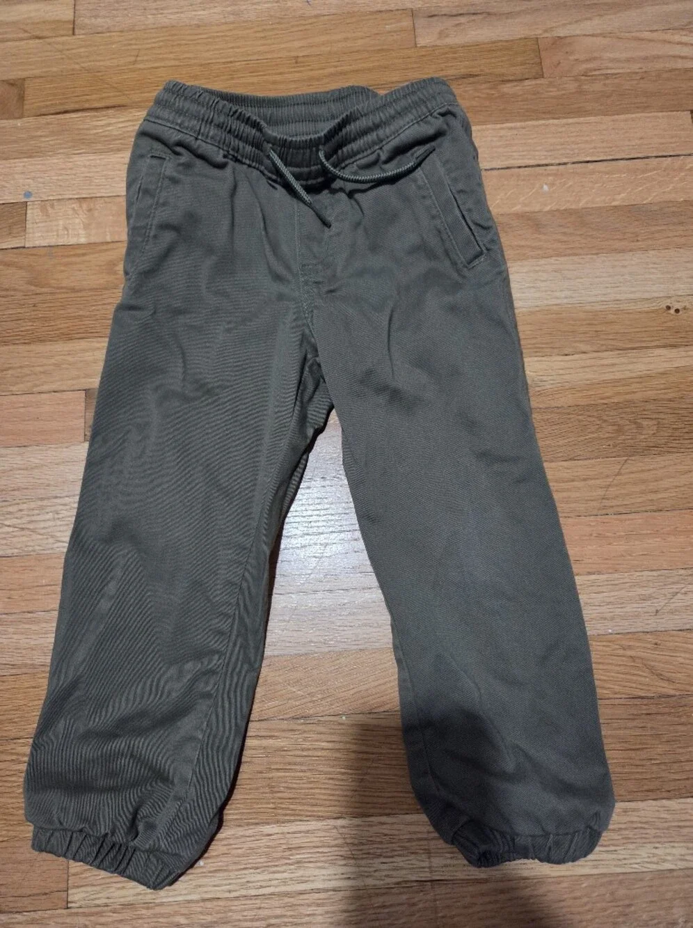 Old Navy Toddler Boy Olive Green Drawstring Jogger Pants / Size 3t